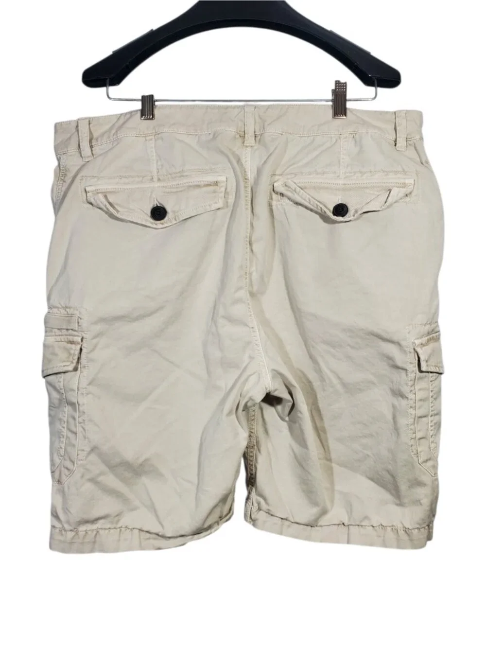 Carbon 2 Cobalt Cargo Shorts Men's 40 Beige Baggy Utility Casual Cotton